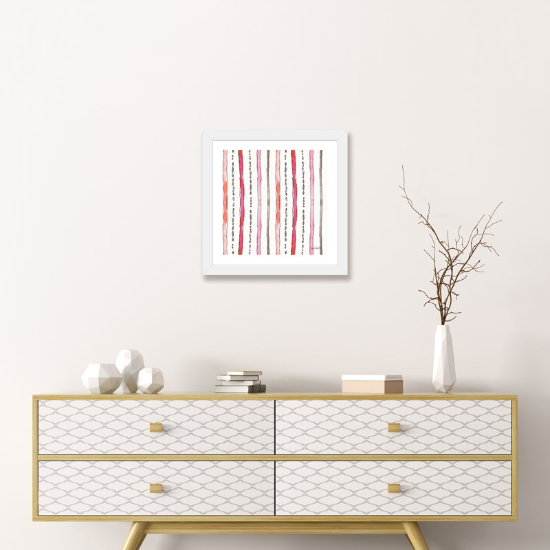 Art sur motif chic accents vi, Papier avec cadre blanc, H 16 po x l 16 po x P 1 po