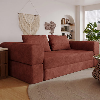 Canapé-lit avec coussin rectangulaire et coussins, fauteuil convertible, canapé de plancher et matelas de couchage, canapé-lit pliant en mousse à mémoire de forme