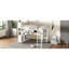 Lit mezzanine en métal blanc avec rangement et bureau, grande taille, garde-robe, peu encombrant, cadre robuste pour garde-robe-792991004