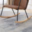 Chaise berçante ajustable avec repose-tête, fauteuil coulissant rembourré en cuir technique avec dossier haut pour un confort et un style ultimes-127221385