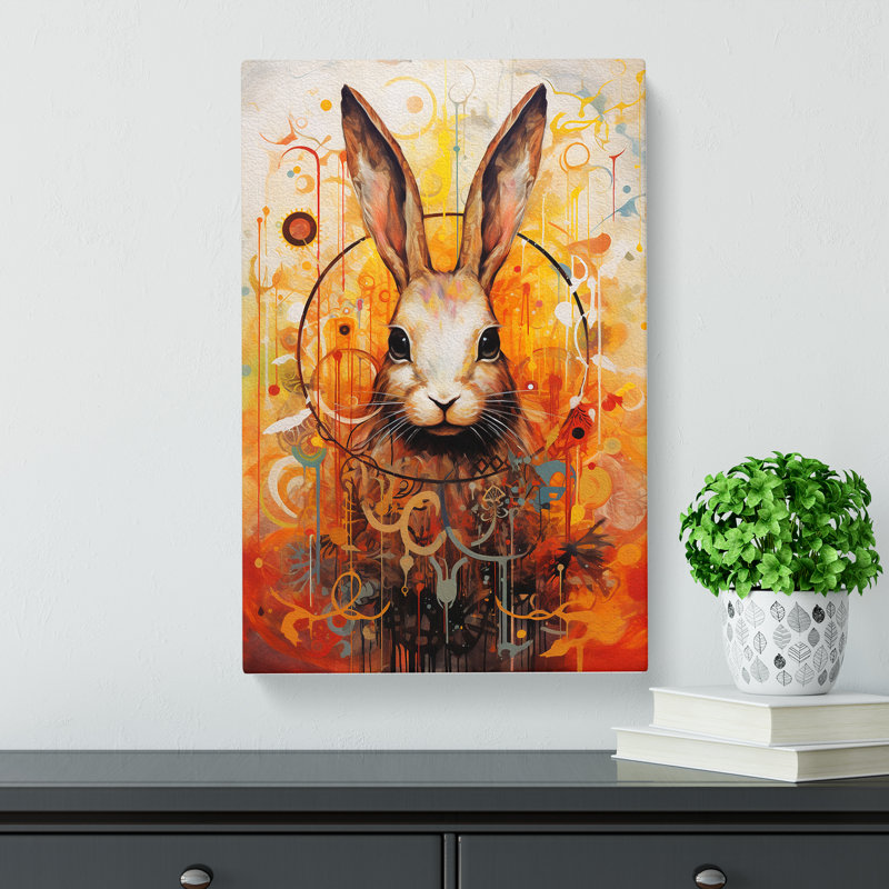 Rabbit Action - Print, 76cm H x 50cm W x 3cm D