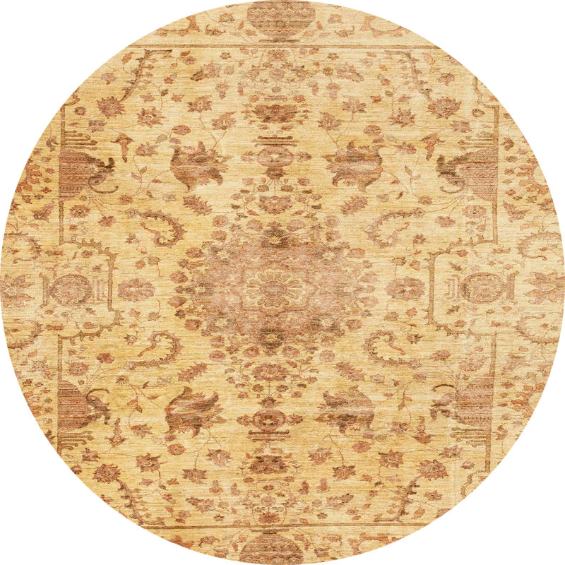 Abstract Indoor Rug, Round 8'