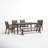 Fleur 6 Piece Eucalyptus Checkerboard Dining Set