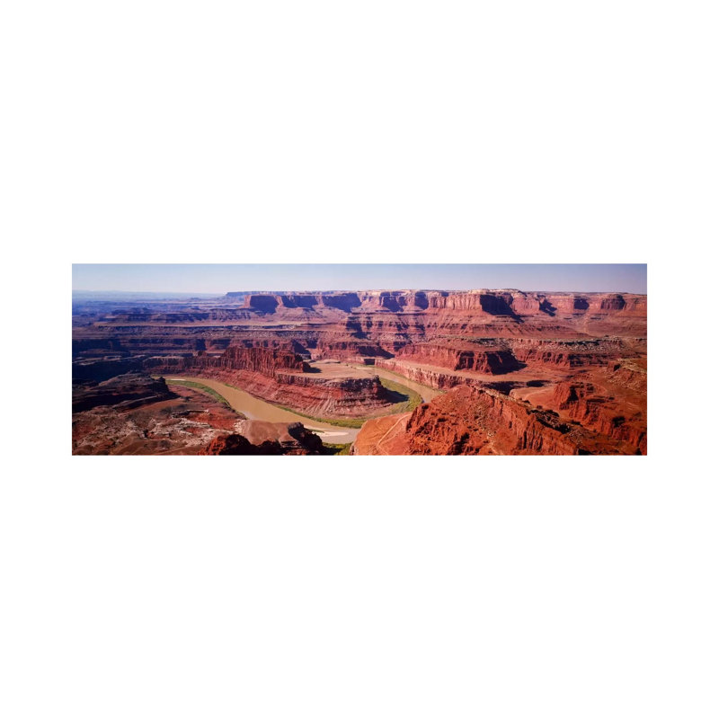 River flowing through a canyonCanyonlands National Park, Utah, USA 1 Piece Panoramic Wall Art on Canvas, Wrapped Canvas