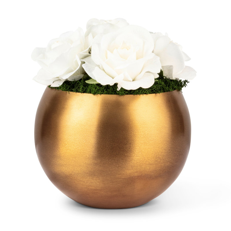 Cillian Realtouch Rose Arrangement, White