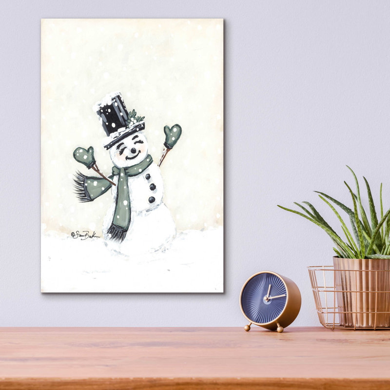 «Jolly Green Snowman» par Sara Baker, H 16 po x l 12 po