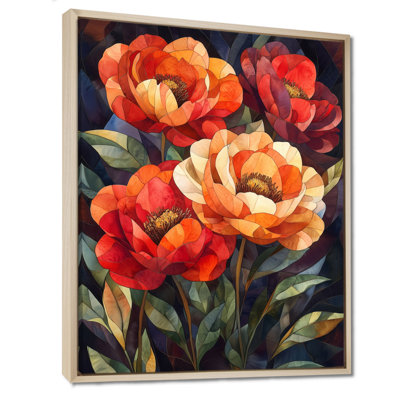 Peonies In Abstract Sculpture - Peonies Wall Art