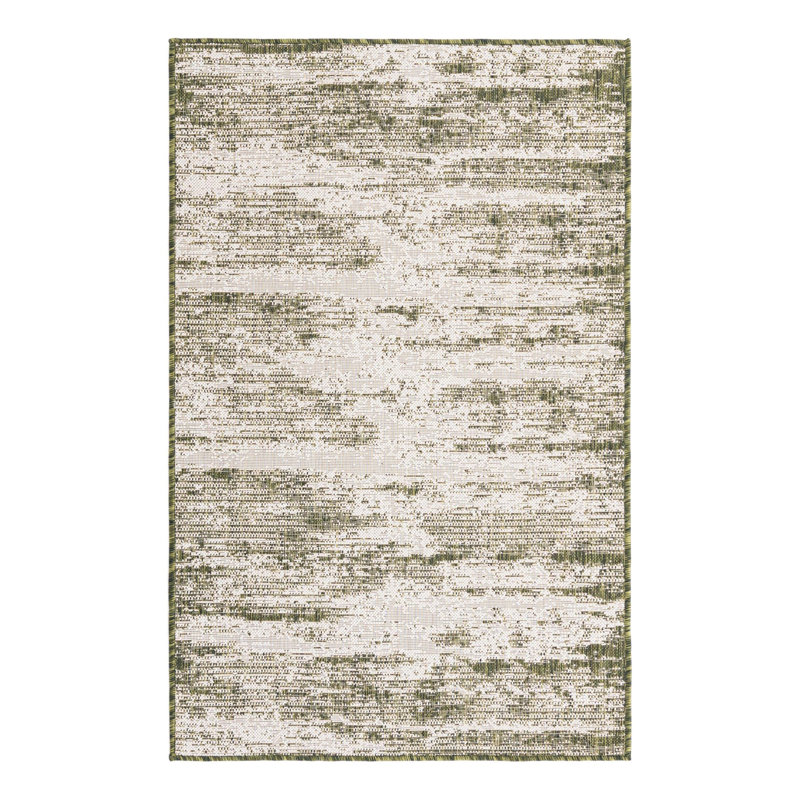 Tapis d'extérieur moderne Green_Unique Loom Cartago, Rectangle 3 pi 3 po x 5 pi 2 po