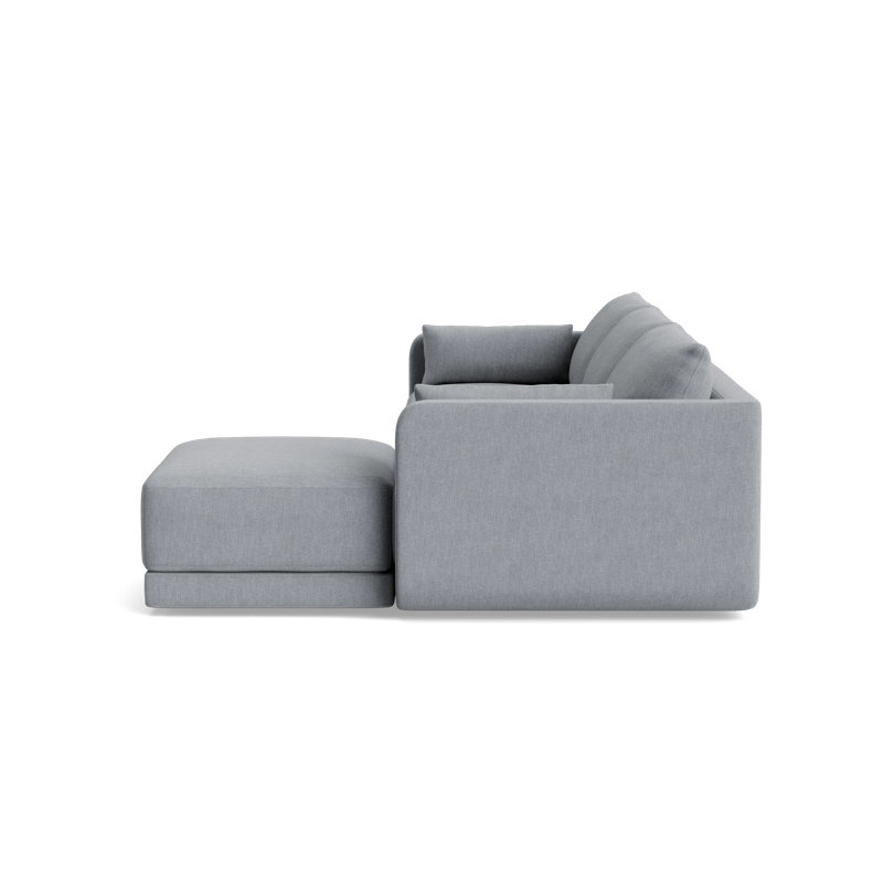 Eva Sofa With Chaise (116"), Performance Weave - Zinc
