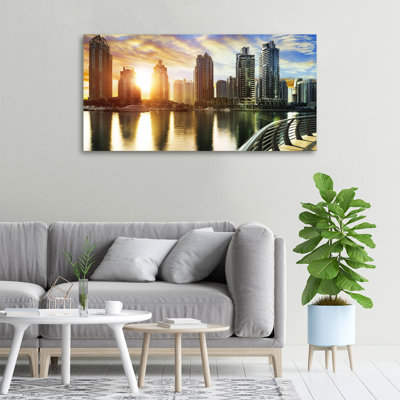 Dubai Sunset - Wrapped Canvas Print