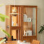 Vitrines en bois massif brun