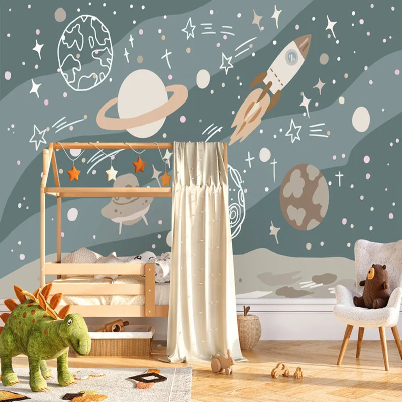 Rocket Ride Through The Dreamy Galaxy, 108" L x 96" W