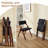 Elegantly Designed Foldable Chair With Solid Wood Frame And Button-Tufted Upholstered Backrest And Seat-484141545