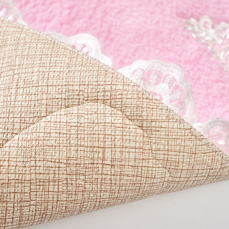 Ensemble de luxueux tapis de bain (2 pièces), rose, 21,7 po x 25,6 po et 25,6 po x 45,3 po | 100% polyester, 1500 g / m², hauteur des poils de 0,6 pouce | Dessous antidérapant, antibactérien, facile à nettoyer | Lavable à la machine à 86 ° F, conception douce et élégante