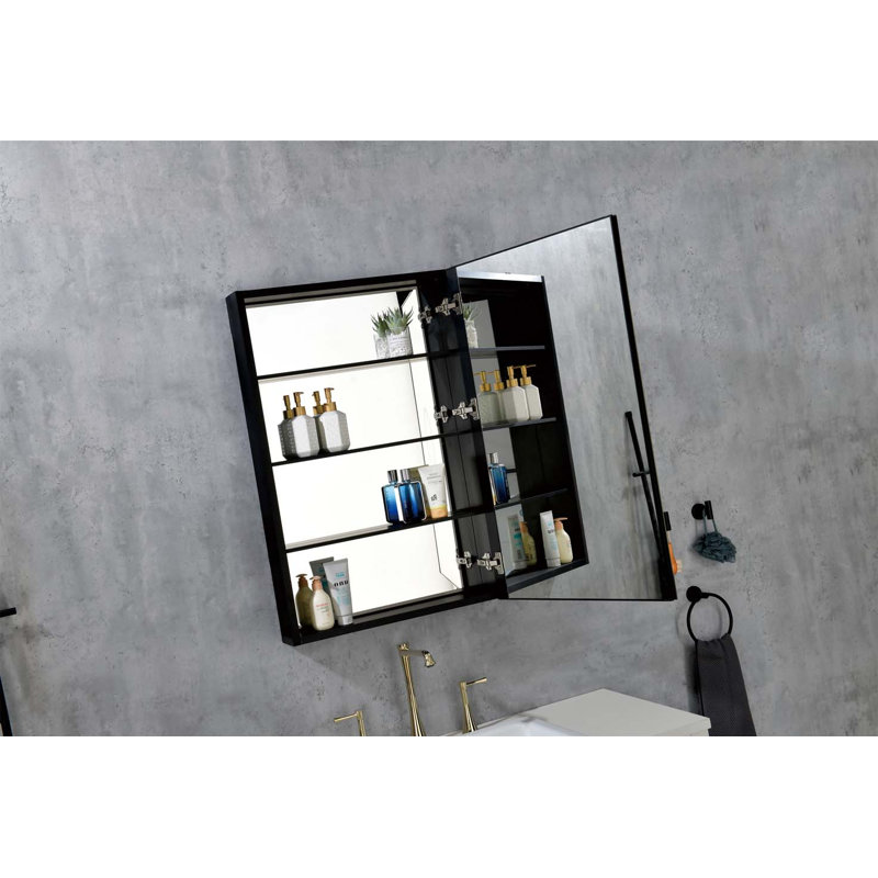 Armoire à pharmacie avec miroir 3 tablettes Carless 24 W 36 H
