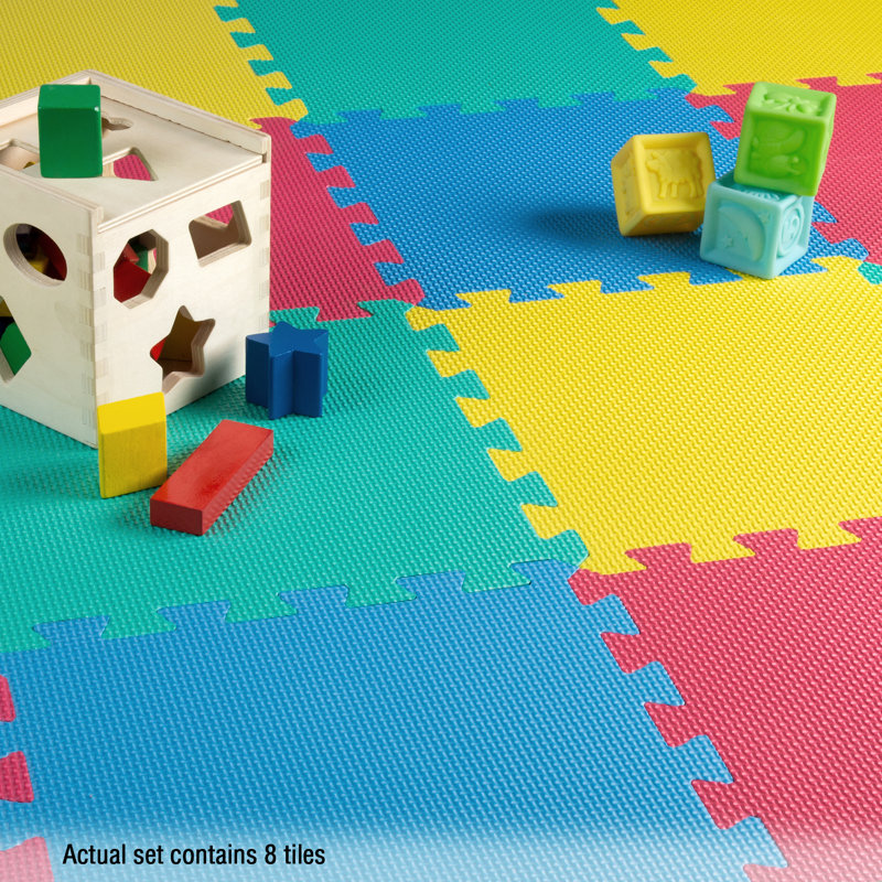 Multicolor EVA Foam Interlocking Exercise and Play Mat Set