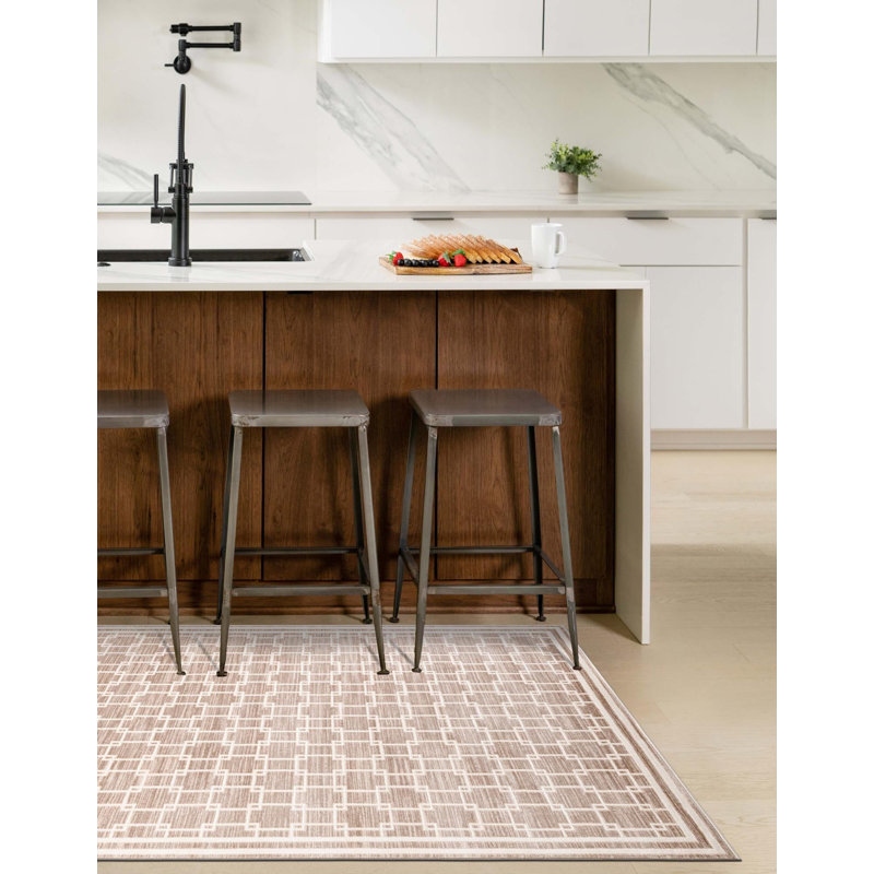 Tapis beige contemporain Ogorman, Rectangle 2 pi x 3 pi 1 po
