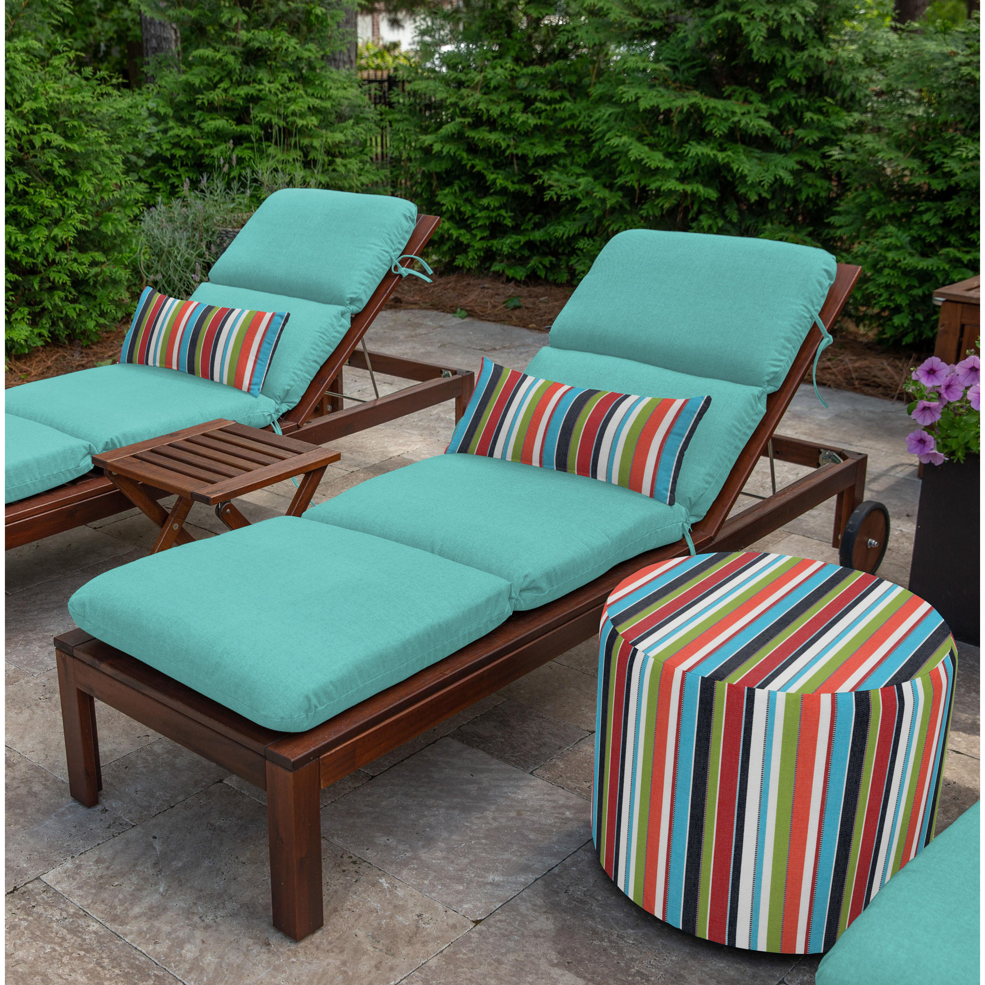 Marlowe Sunbrella® 1-Piece Outdoor Chaise Cushion, Canvas Aruba Sunbrella® Canvas