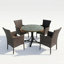 Monterey Mosaic Dining Table with 4 STOCKHOLM Chairs Garden Set-36472521