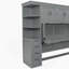 Twin Size Murphy Bed Wall Bed With Wardrobe, Cabinet And Desk, Grey-1510656773