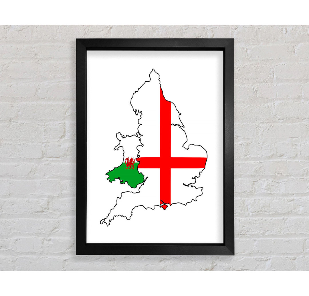 Wales und England - Einzelne Bilderrahmen Kunstdrucke