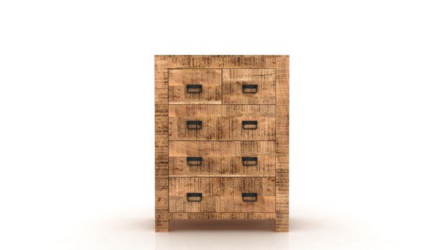 Commode 5 tiroirs Rosehill, Brun
