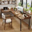 62.99"Walnut L-Shaped Solid Wood desk-108958628-108958627