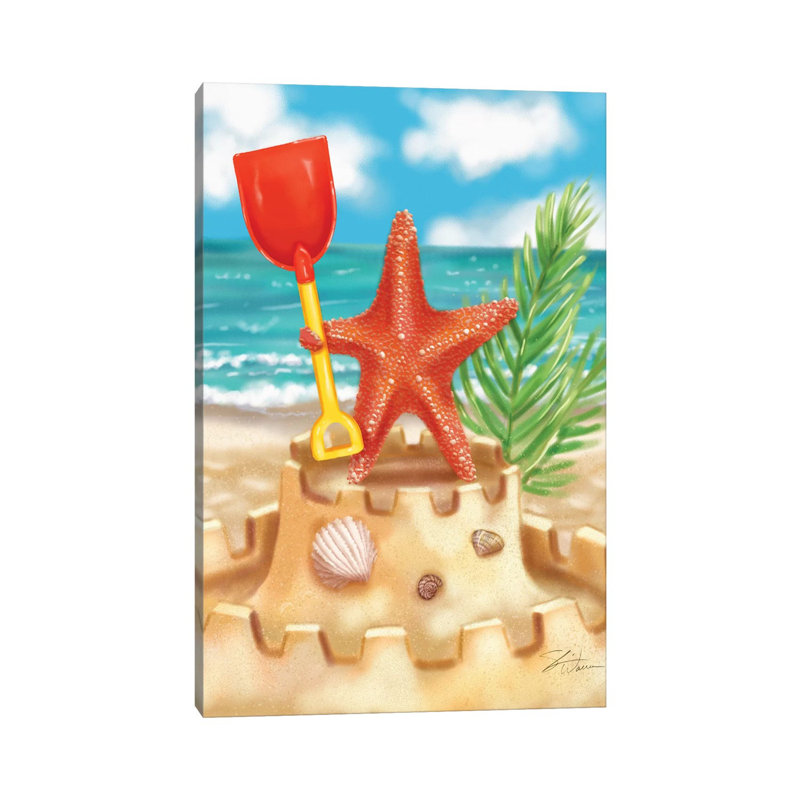 Beach Friends - Starfish by Shari Warren - Wrapped Canvas Print, 30.48 cm H x 45.72 cm W