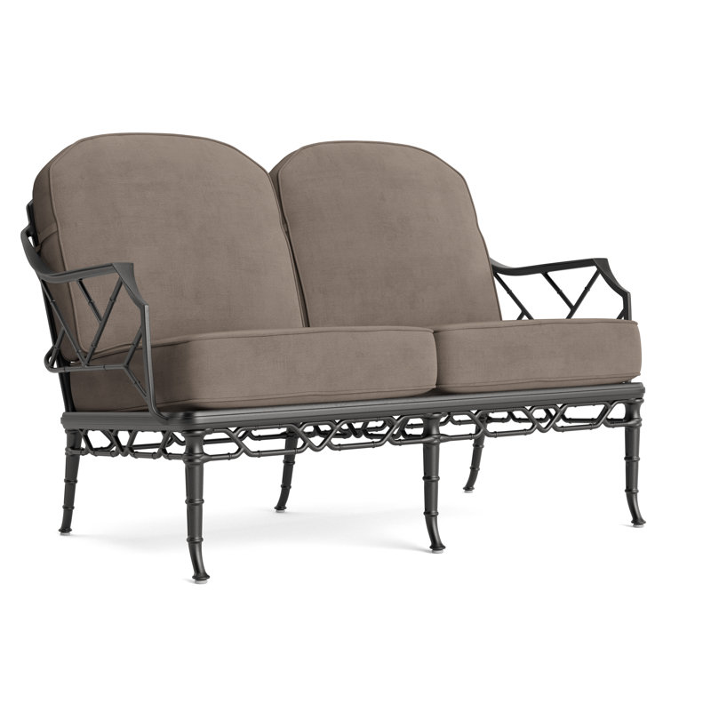 Calcutta Outdoor 2 - Seat Loveseat, Fusion Charcoal, Textured Pewter