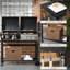 Brayden Studio 2 - Burner Freestanding 8000 BTU BTU Gas and Charcoal Grill with Side Burner