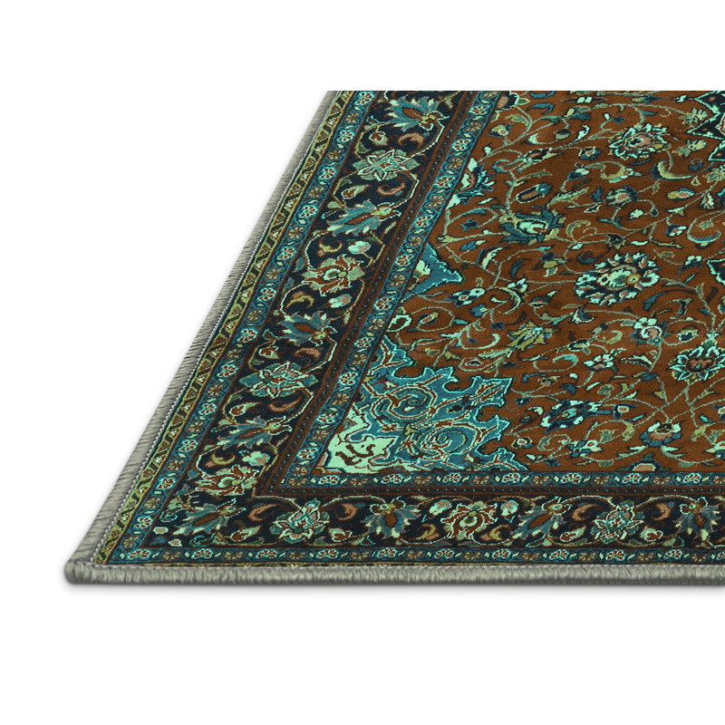 Tapis oriental en chenille tissé à la machine Camdan, Rectangle 6 pi x 9 pi
