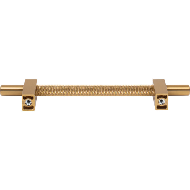 Larkin 3 Knurled Center Bar Pull, Satin Bronze, 12"