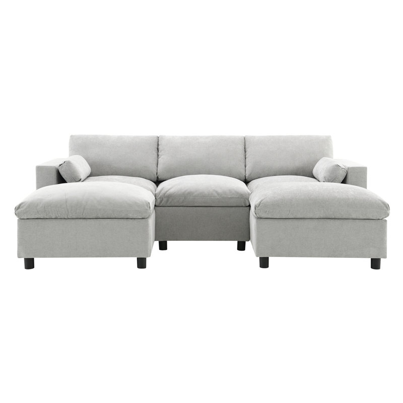 Canapé modulaire Chenille, Gris moyen