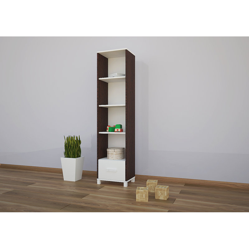 177cm H Cube Unit Kids Bookcase, Wenge Chestnut, 177cm H x 60cm W x 34cm D