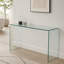Console transparente en verre trempé avec bords arrondis, parfaite pour la vie moderne et une utilisation multifonctionnelle