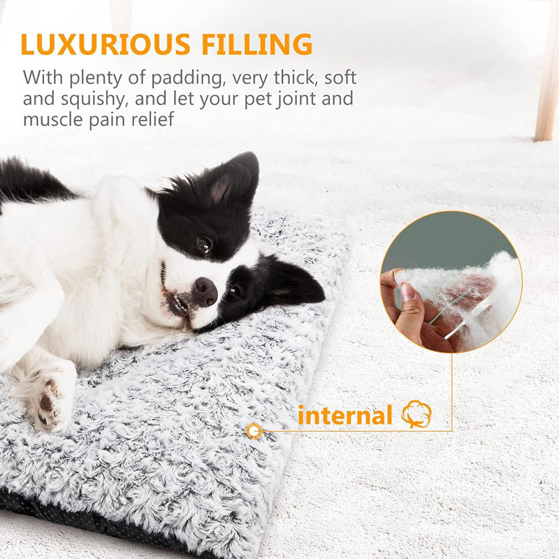 Washable Anti-Slip Dog Bed Crate Mat – Extra-Large Kennel Pad For Dogs And Cats (42")
