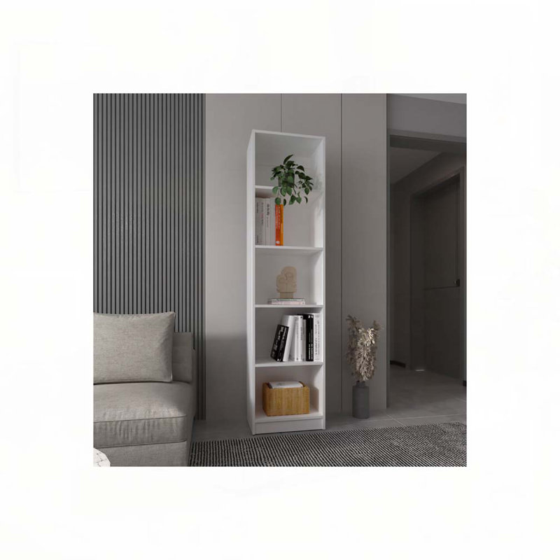 Bibliothèque blanche à 5 tablettes, Blanc, (5 tablettes) H 72 po x l 11,7 po x P 17,7 po