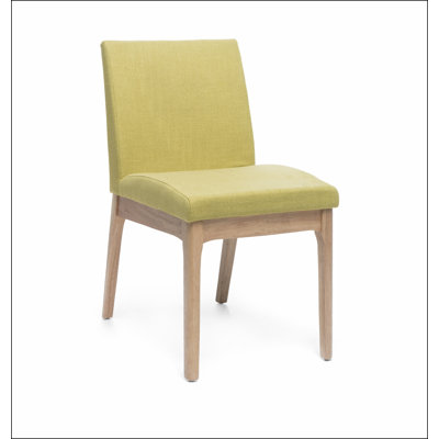 George Oliver Comfortable Fabric Dining Chair with Thick Cushion and Stable Wood Frame for Elegant Home Decor