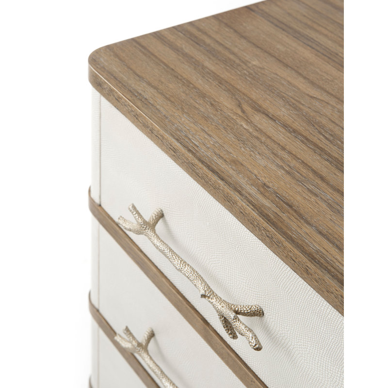 Commode 6 tiroirs Corallo, Champagne /brun