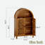 Armoire décorative arquée sculptée à la main avec tablette ouverte et plateau arqué