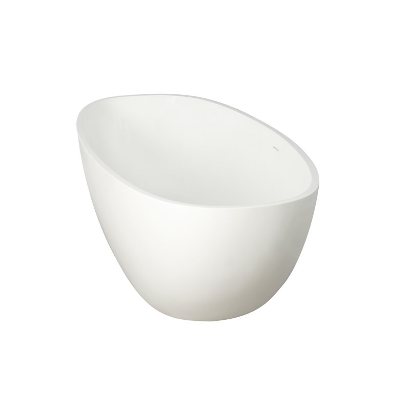 freestanding solid surface soaking bathtub