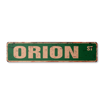 Orion Street Sign Aluminum 4" X 18"