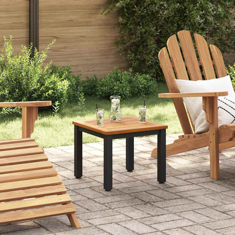 Square Outdoor Side Table, Black