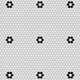 Metro Penny Metro Penny Matte White with Black Flower 9-3/4" x 11-1/2" Porcelain Mosaic Floor and Wall Tile