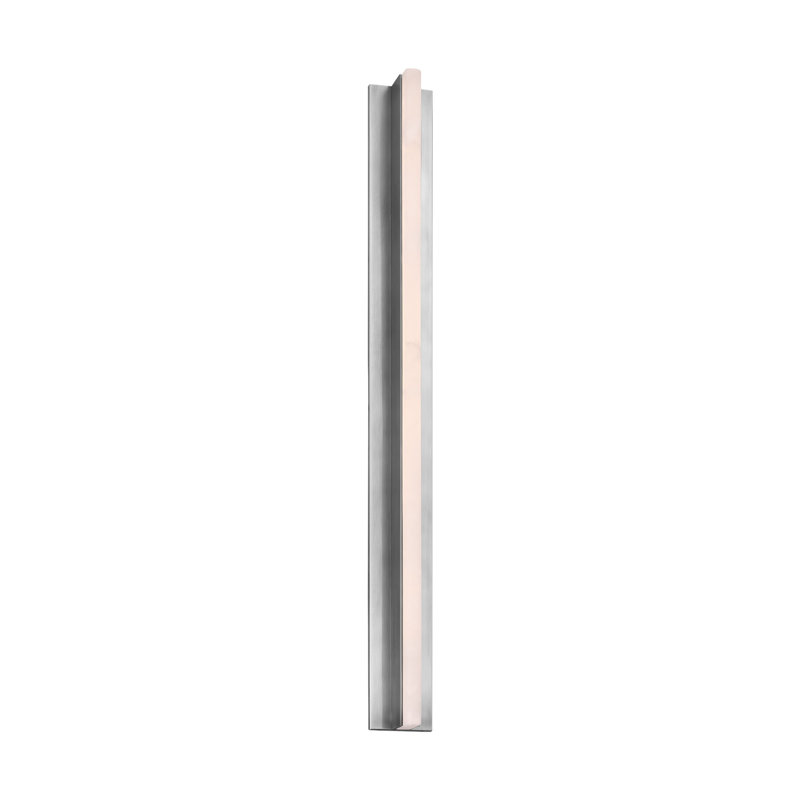Linea LED Flush Mounted Sconce, Antique Nickel, 32" H x 2.6" W x 3" D
