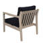 Chaise d'extérieur en bois d'acacia avec coussins Amina-1723461278