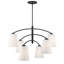 Luminaire suspendu charbon 6 lumières Lyutcho