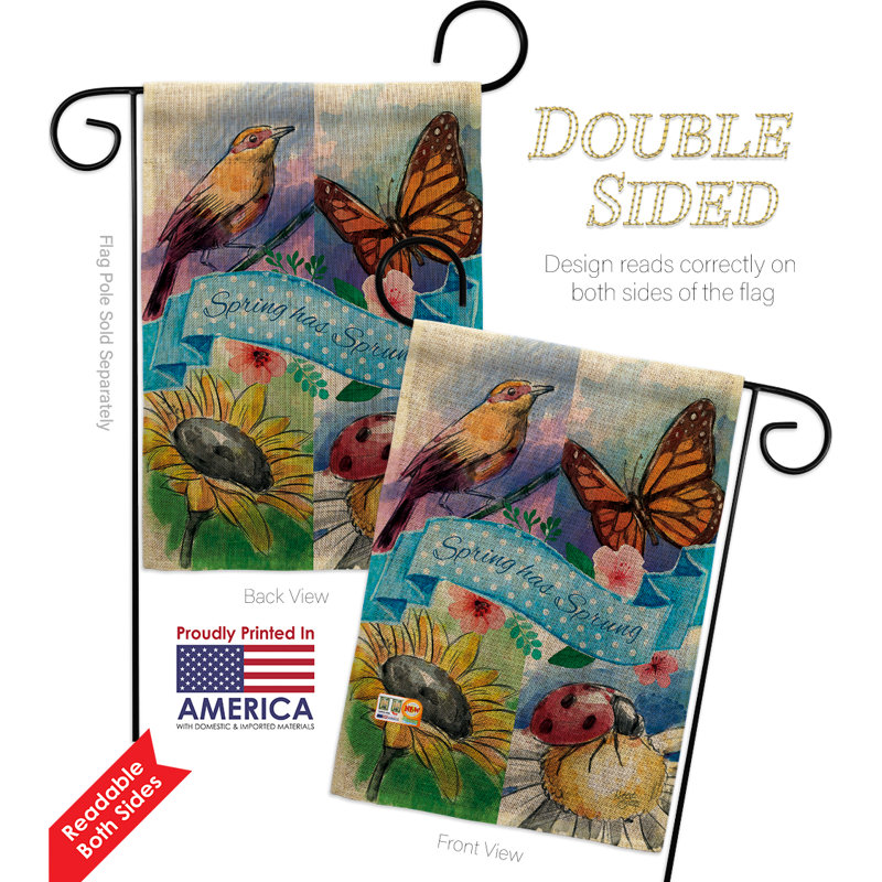 Double Sided 18.5'' H x 13'' W Polyester Flag Set