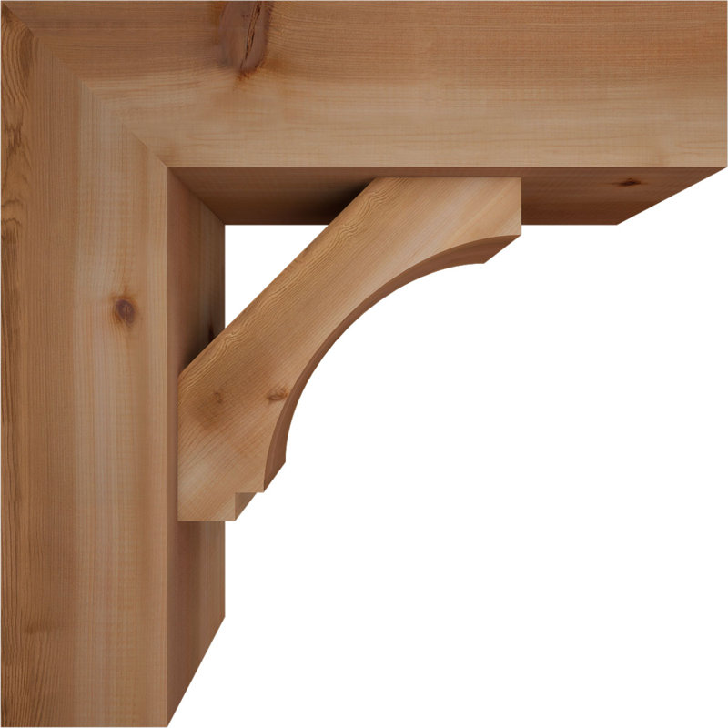 Imperial Block Bracket w/ Offset Brace, 24 x 24, 7 1/2"W Western Red Cedar (Smooth)