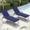 Chaises longues d'extérieur inclinables en aluminium 73,9 "avec coussins amovibles (ensemble de 2)